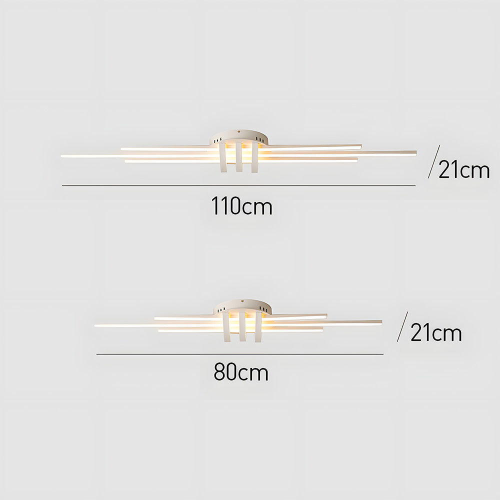 Modern Design Lines Aluminum Hallway Ceiling Lamp