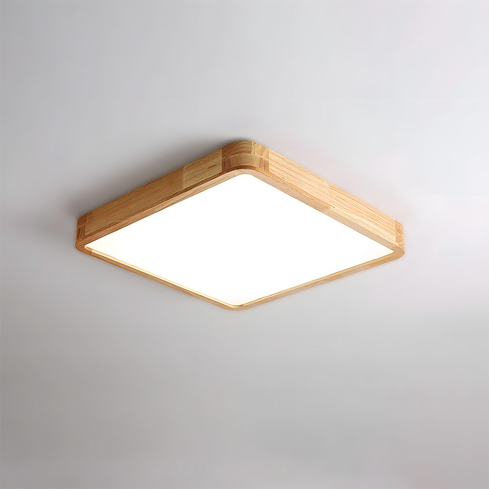 Ultra-thin Wood LED Flush Mount Ceiling Lamp