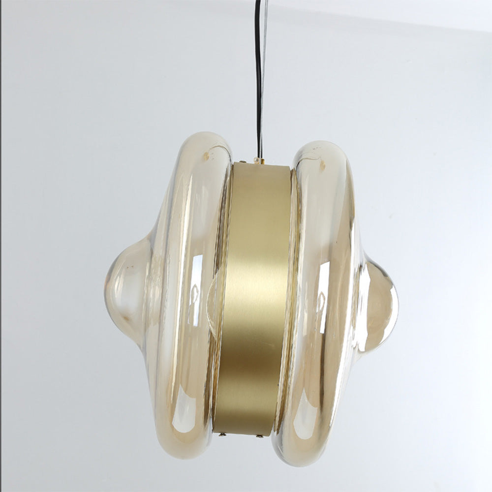 Single Head Pendant Lamp with Brass Ring