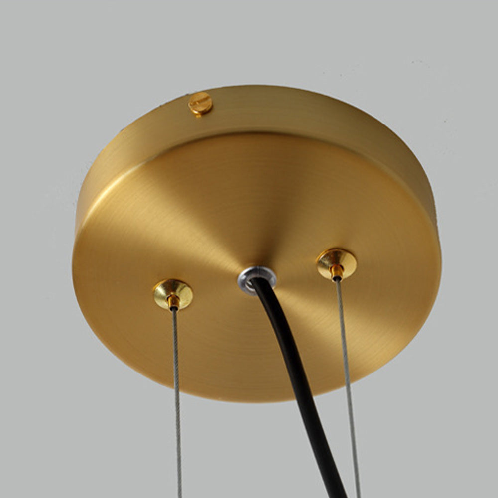 Single Head Pendant Lamp with Brass Ring