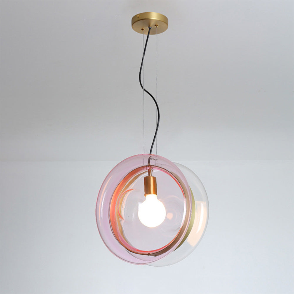 Single Head Pendant Lamp with Brass Ring