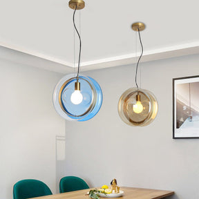 Single Head Pendant Lamp with Brass Ring