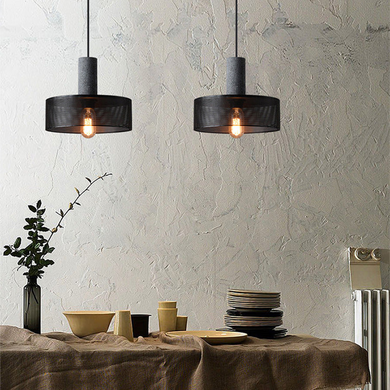 Modern Iron Grey Hanging Light Pendant Lampshade