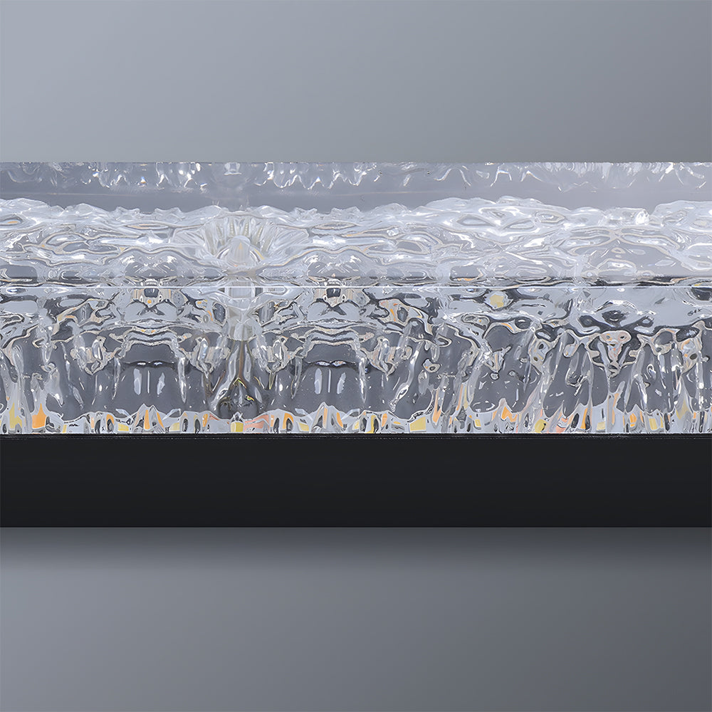 Modern Retro Black Acrylic Linear LED Ceiling Light