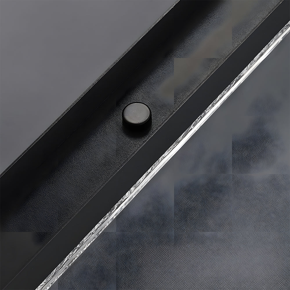 Modern Retro Black Acrylic Linear LED Ceiling Light