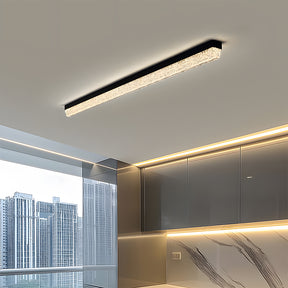 Modern Retro Black Acrylic Linear LED Ceiling Light