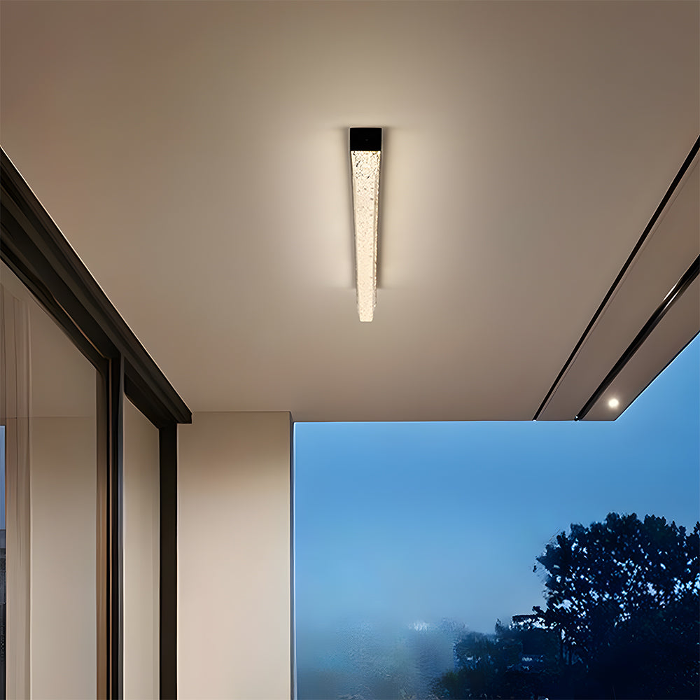 Modern Retro Black Acrylic Linear LED Ceiling Light
