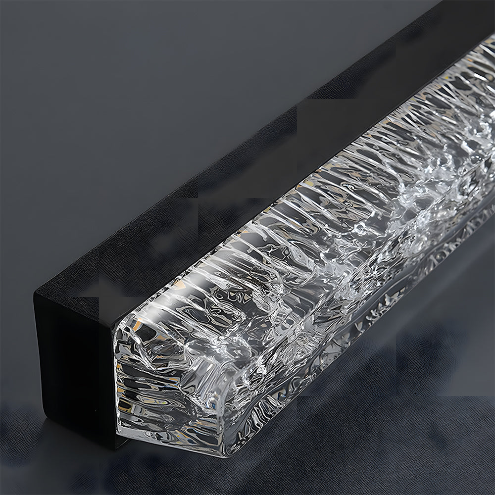 Modern Retro Black Acrylic Linear LED Ceiling Light