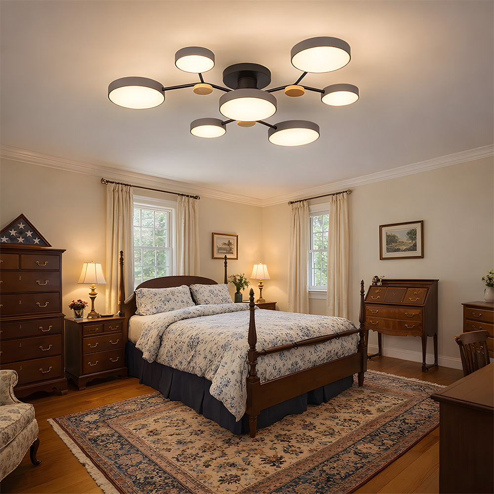 Modern Semi Flush LED Ceiling Lights for Bedroom Living Room