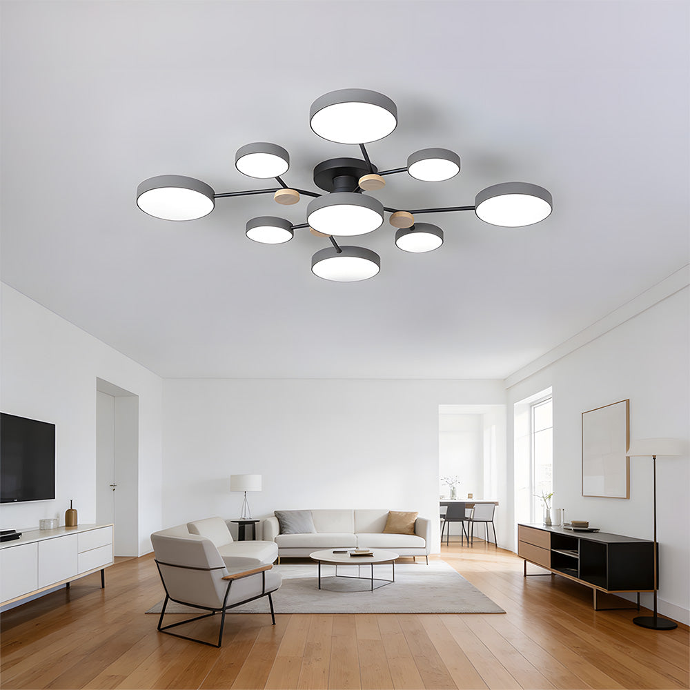 Modern Semi Flush LED Ceiling Lights for Bedroom Living Room