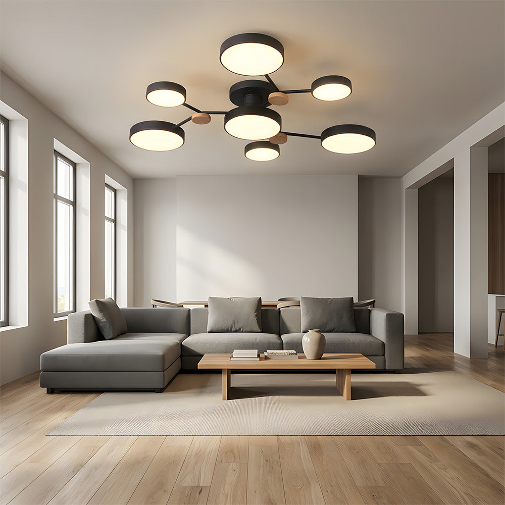 Modern Semi Flush LED Ceiling Lights for Bedroom Living Room