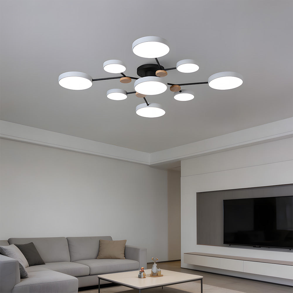 Modern Semi Flush LED Ceiling Lights for Bedroom Living Room