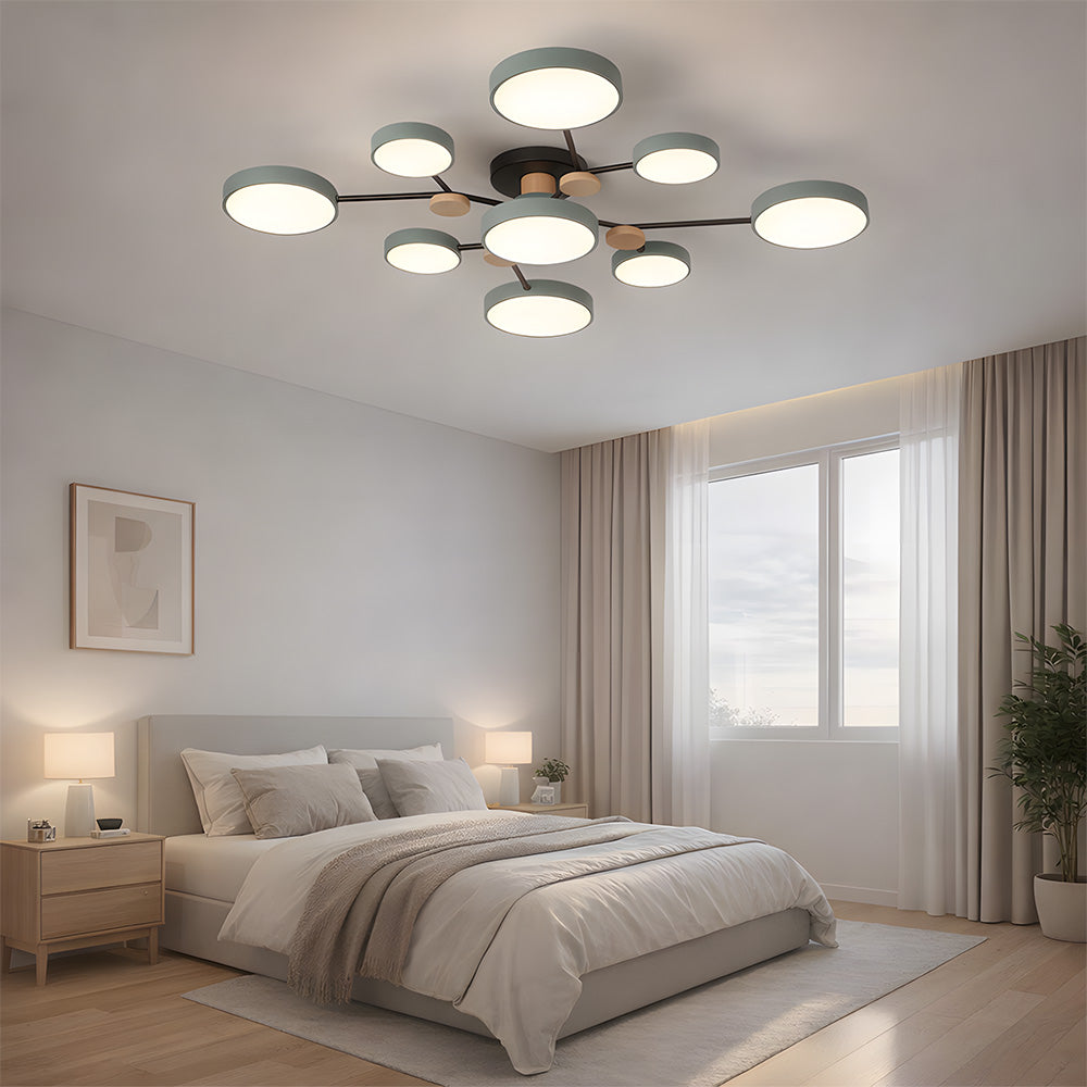 Modern Semi Flush LED Ceiling Lights for Bedroom Living Room
