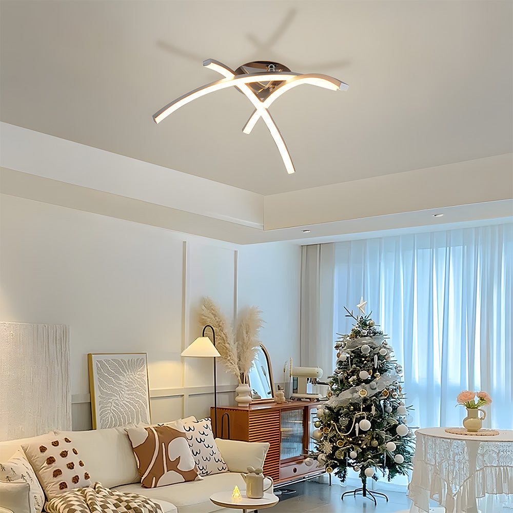 Modern Trident Arc Bedroom LED Ceiling Lights