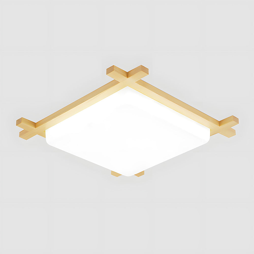 Modern Creative Wood Square LED Ceiling Lights