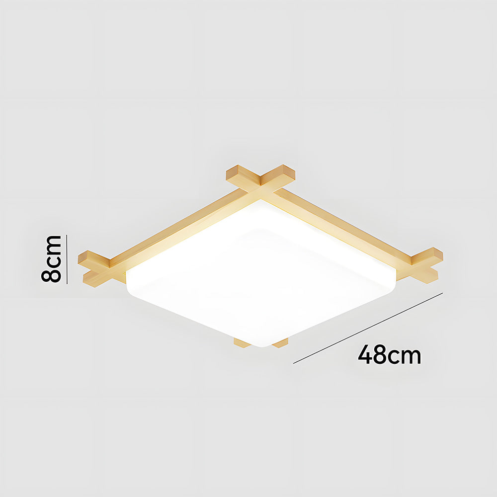 Modern Creative Wood Square LED Ceiling Lights