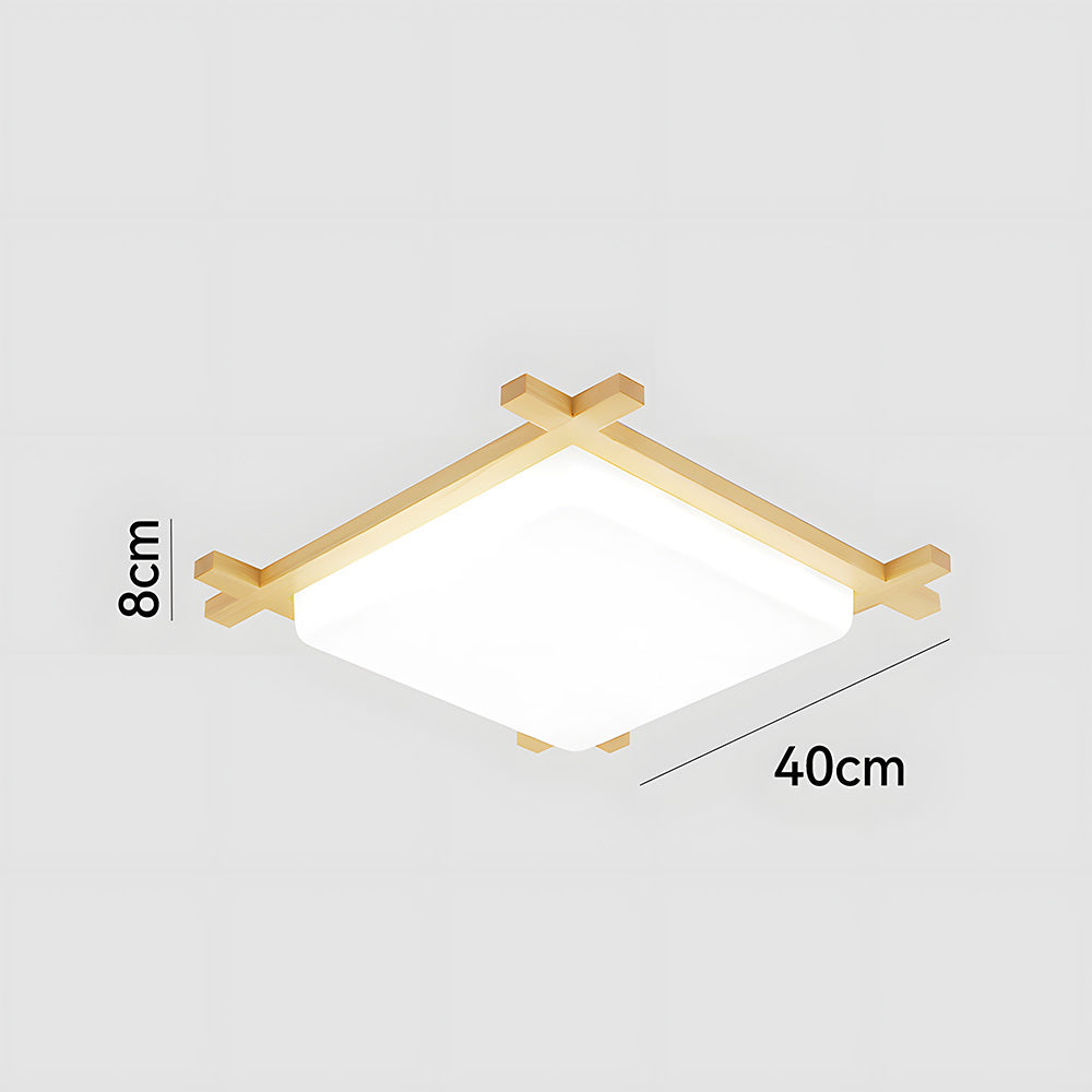 Modern Creative Wood Square LED Ceiling Lights