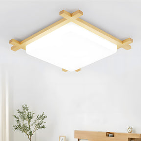 Modern Creative Wood Square LED Ceiling Lights