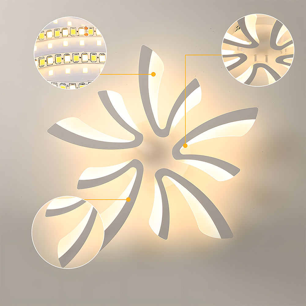 Nordic Petal Acrylic Living Room Ceiling Lights