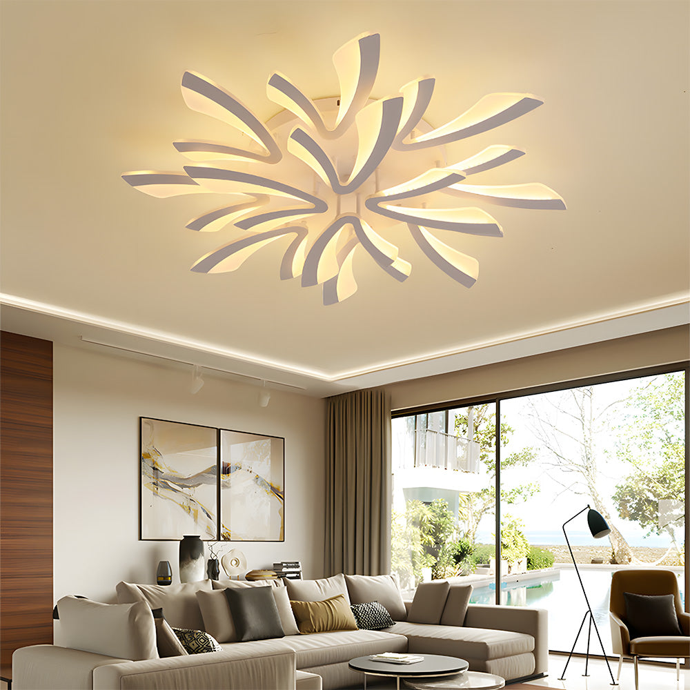 Nordic Petal Acrylic Living Room Ceiling Lights