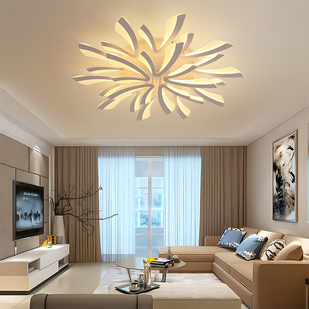 Nordic Petal Acrylic Living Room Ceiling Lights