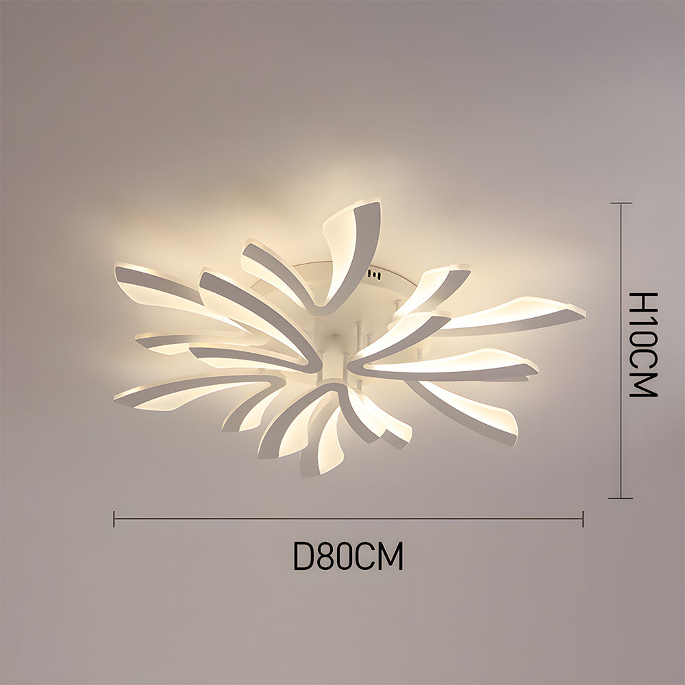 Nordic Petal Acrylic Living Room Ceiling Lights