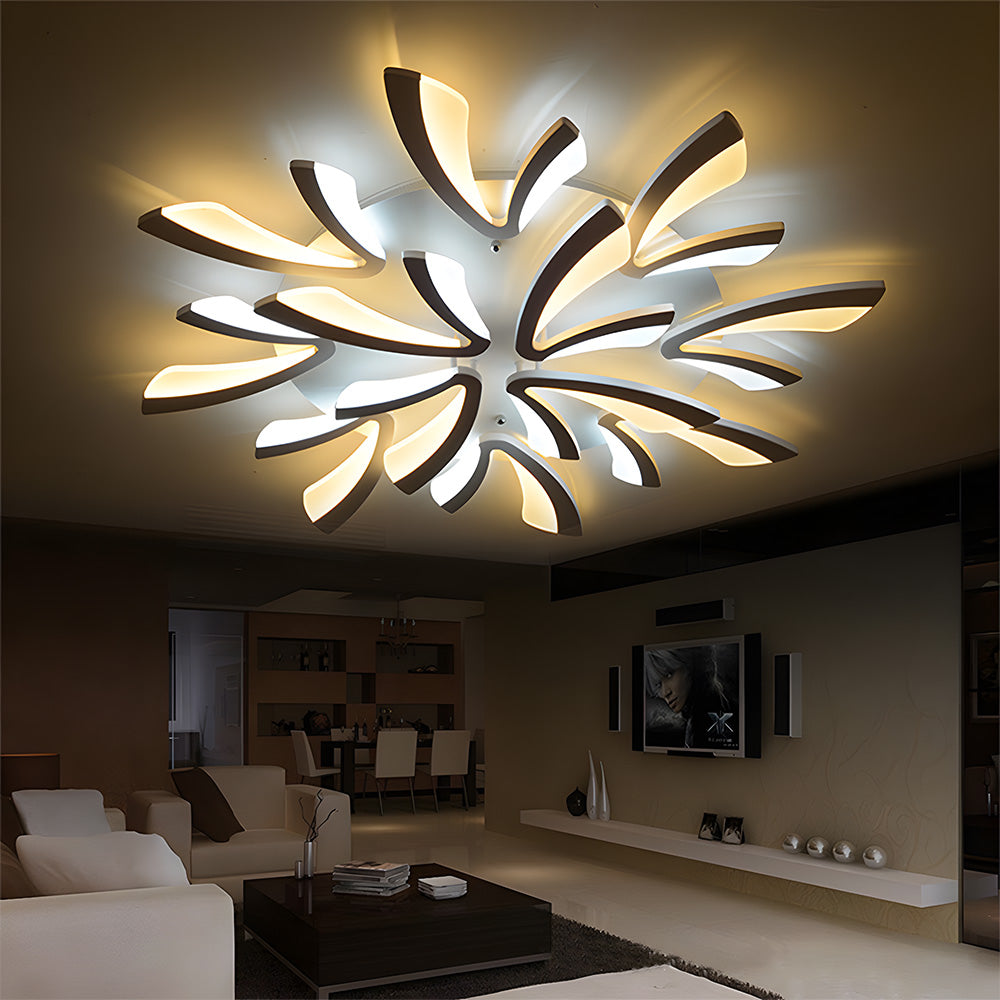 Nordic Petal Acrylic Living Room Ceiling Lights