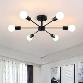 Nordic Iron Multi-Head Living Room Ceiling Lights