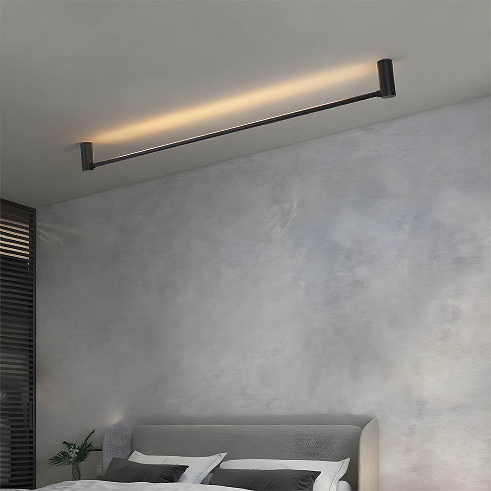 Nordic Minimalist Linear Black Ceiling Light