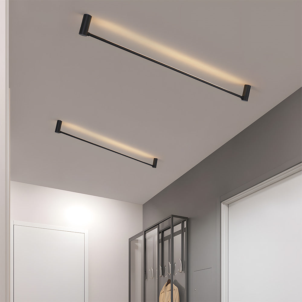 Nordic Minimalist Linear Black Ceiling Light