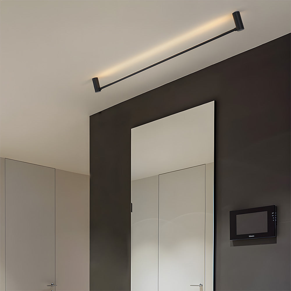 Nordic Minimalist Linear Black Ceiling Light