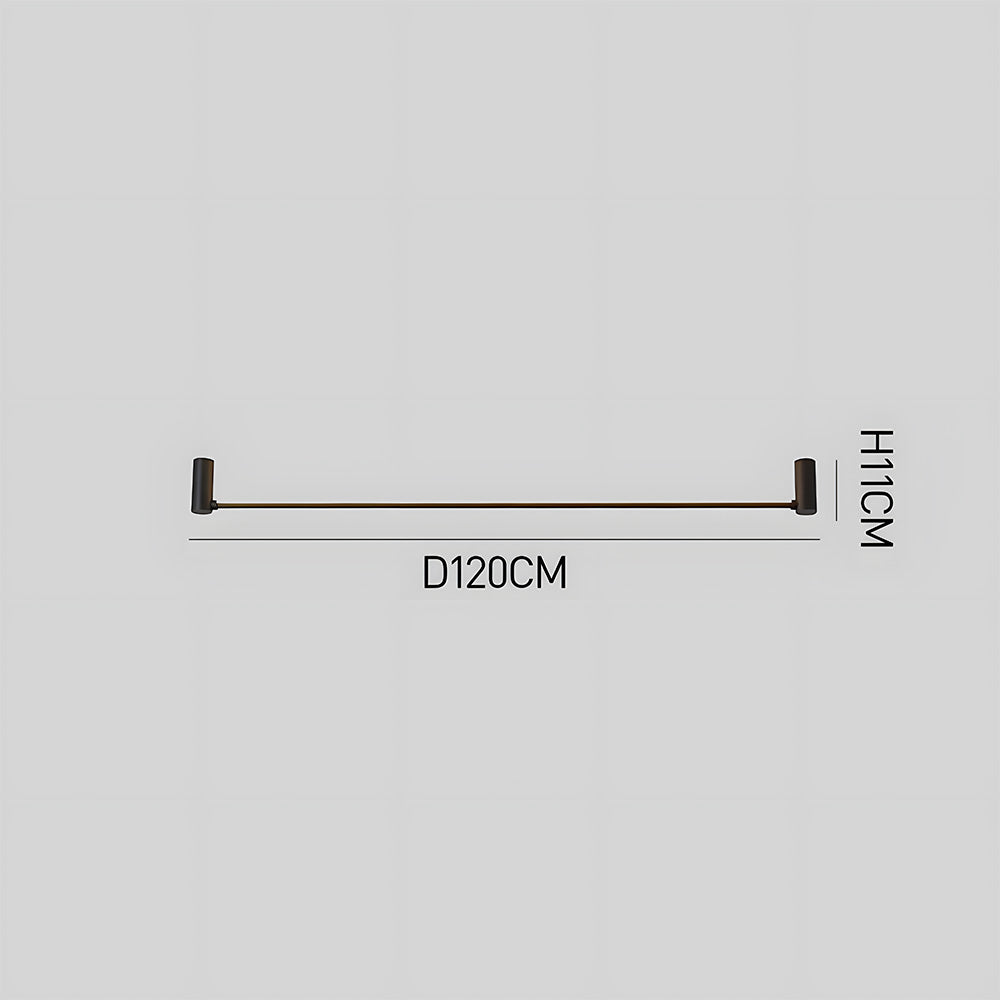 Nordic Minimalist Linear Black Ceiling Light