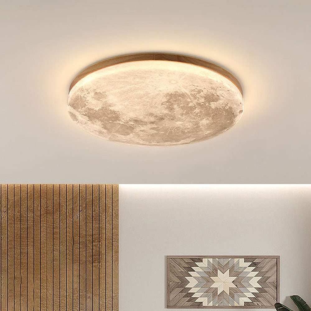 Simple Minimalist Moon Round LED Ceiling Light