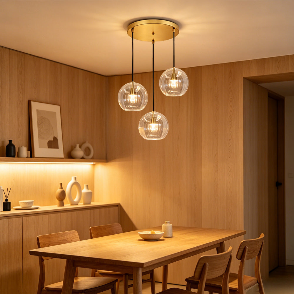 Modern Nordic Glass Pendant Light for Living Room, Kitchen