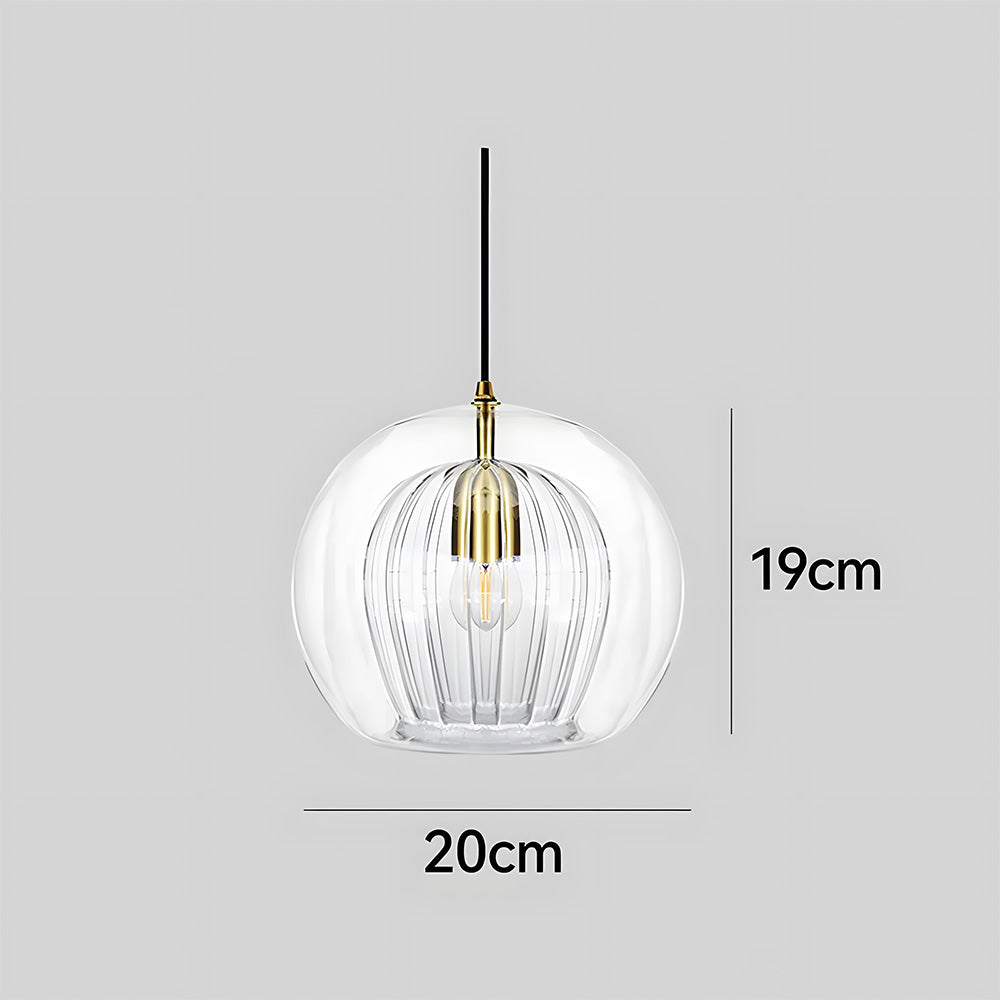 Nordic Modern Bedroom Spherical Glass Pendant Lights