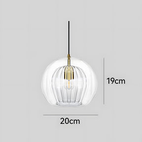 Nordic Modern Bedroom Spherical Glass Pendant Lights