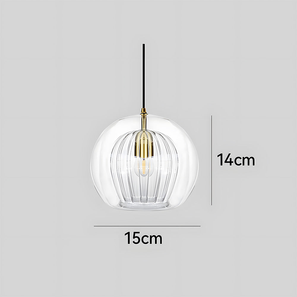 Nordic Modern Bedroom Spherical Glass Pendant Lights