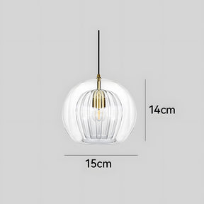 Nordic Modern Bedroom Spherical Glass Pendant Lights