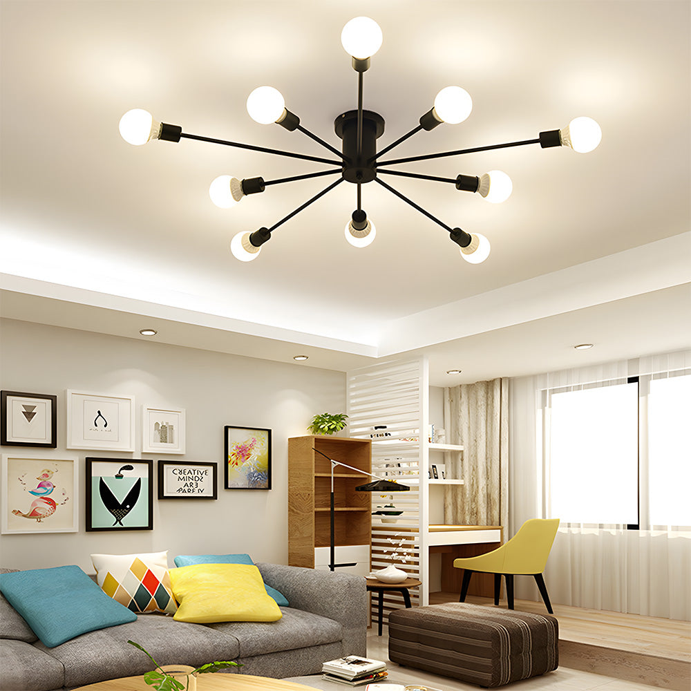 Industrial Style Living Room Multi-head Ceiling Lights