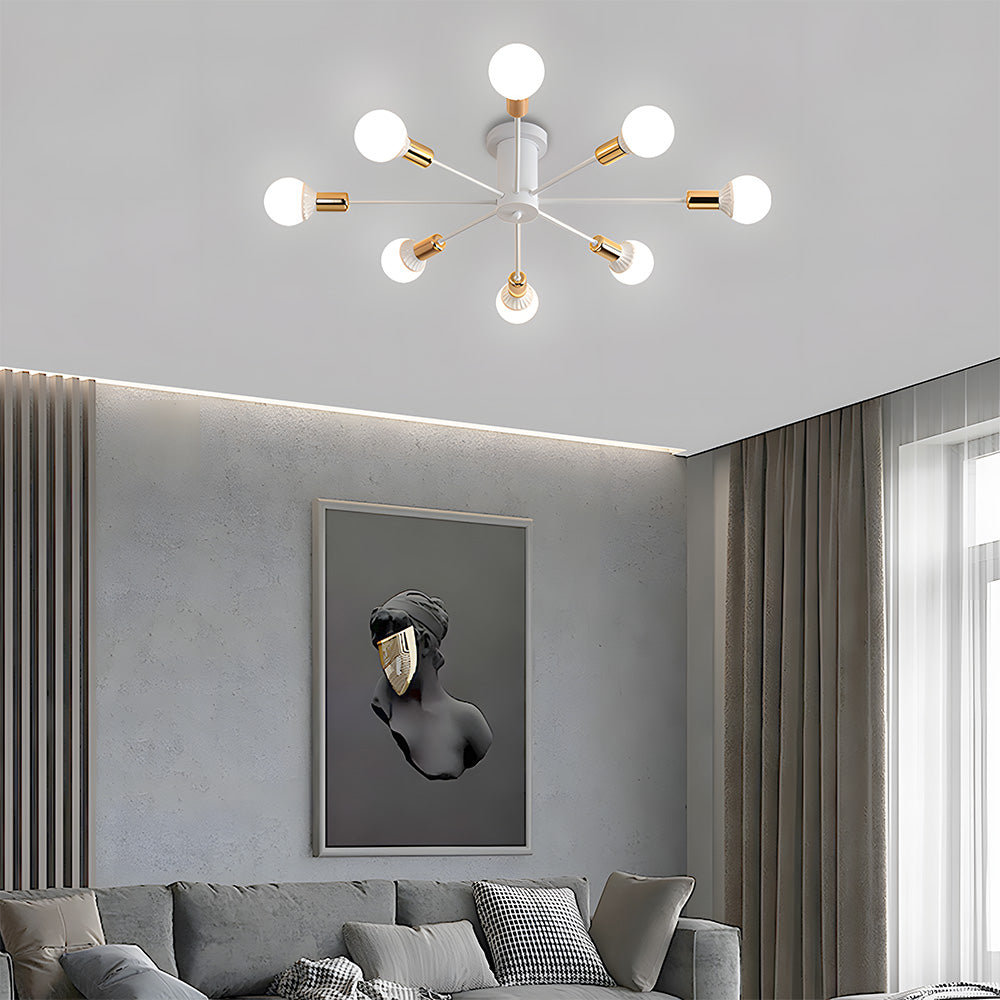 Industrial Style Living Room Multi-head Ceiling Lights