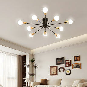 Industrial Style Living Room Multi-head Ceiling Lights