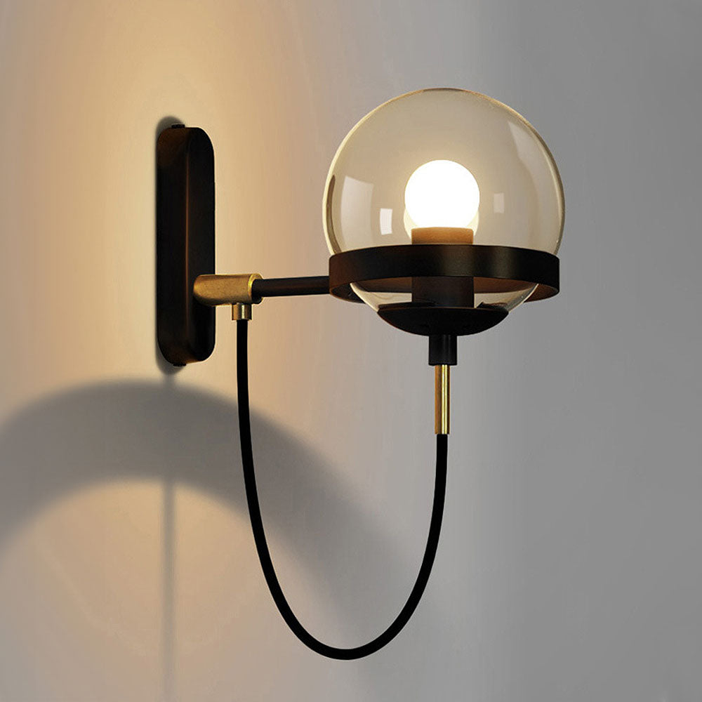 Nordic Retro Style Glass Ball Wall Lamp