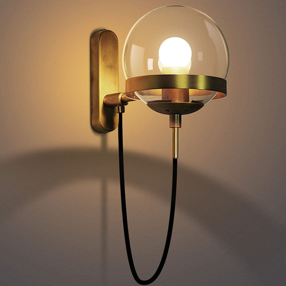 Nordic Retro Style Glass Ball Wall Lamp