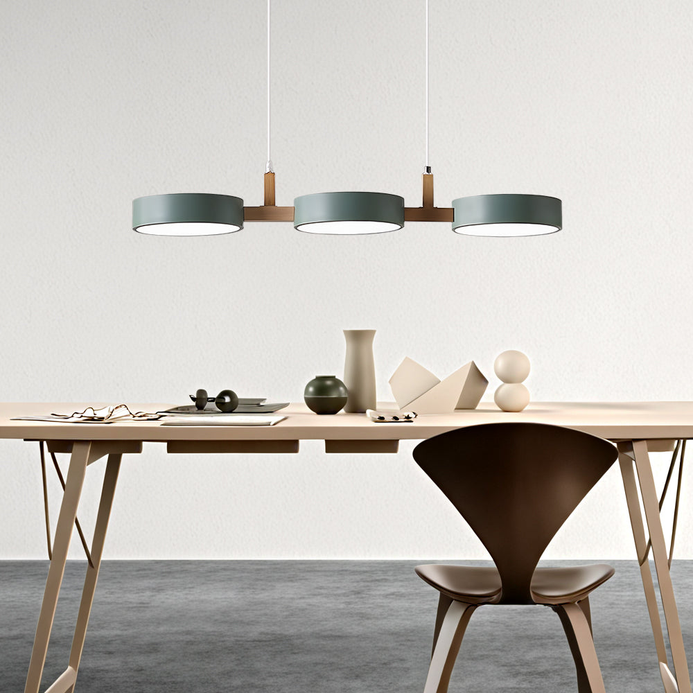 Nordic Pendant Light, 3 Light Colors Changeable, green, 77cm