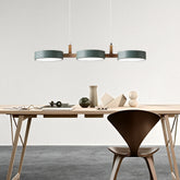 Nordic Pendant Light, 3 Light Colors Changeable, green, 77cm