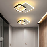 Modern Geometric Iron Black Flush LED Ceiling Lights For Living Room