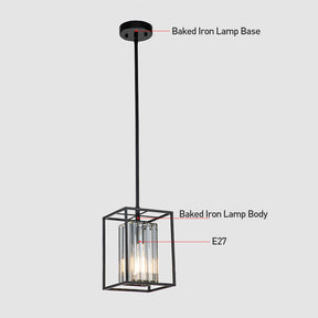 Contemporary Industrial Glass Pendant Light For Dining Room