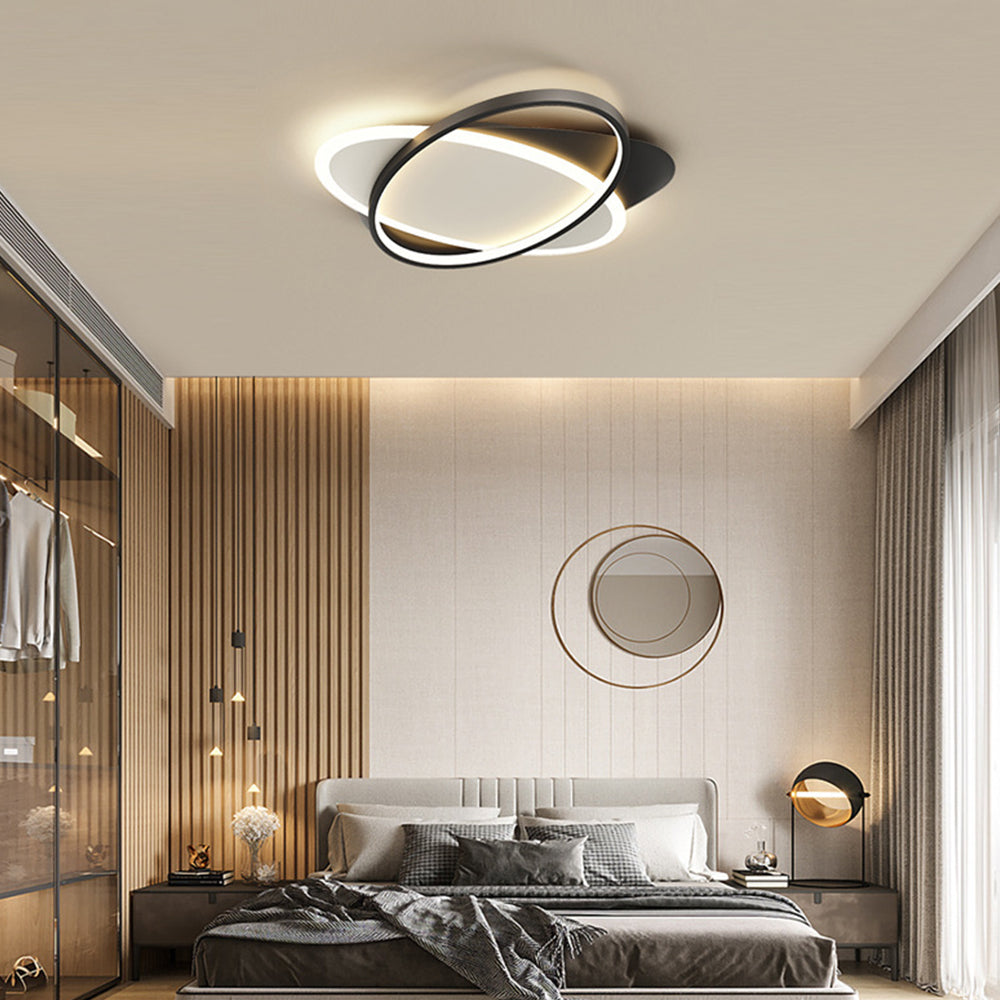 Industrial Iron Black Flush LED Ceiling Lights For Living Room