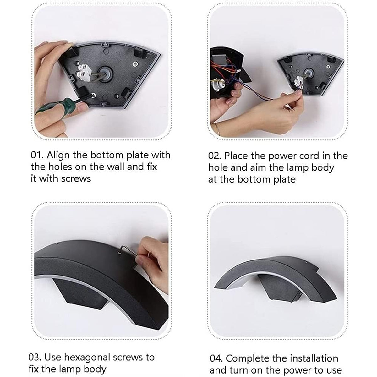 Modern Outdoor Wall Light Waterproof IP65 Suitable for Outdoor Porch Courtyard Garden