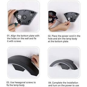 Modern Outdoor Wall Light Waterproof IP65 Suitable for Outdoor Porch Courtyard Garden